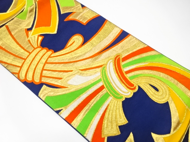 JAPANESE KIMONO / ANTIQUE FUKURO OBI / SILK / WOVEN NOSHI